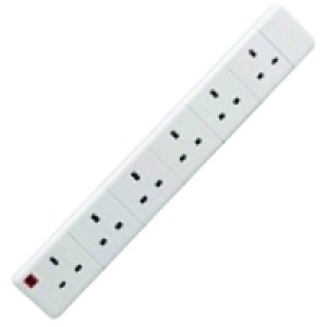 Extension Lead 6 Sockets Unwired