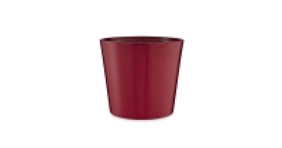 Shiny Wine Red Cylinder Ceramic Pot