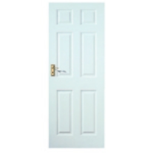 Wickes Woburn Internal Moulded Door White Primed Grained Mid &pound;50.99