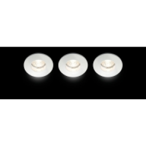 Wickes Fixed Shower Downlight White 3 Pack £4.99
