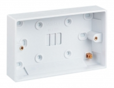 Wickes Pattress Box 2 Gang White 10PK