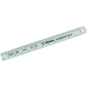 Wickes General Purpose Aluminium Rule 300mm