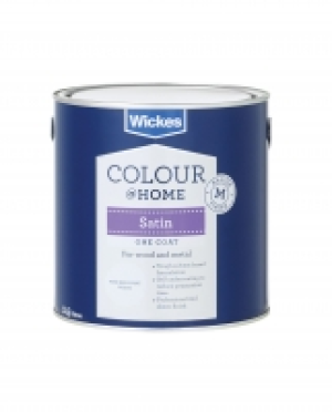 Wickes One Coat Satin Paint - Brilliant White 2.5L
