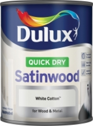 Dulux Quick Dry Satinwood White Cotton 750ml £15.99