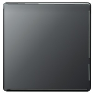 Blanking Plate 1 Gang Black Nickel Screwless Flat Plate