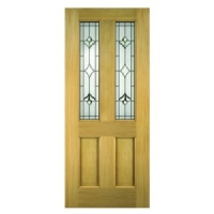 Wickes Malton External Oak Veneer Door Glazed 2 Panel 1981x8 £245.00