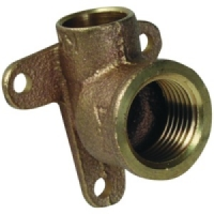 End Feed Wallplate Elbow 15mmx1/2in