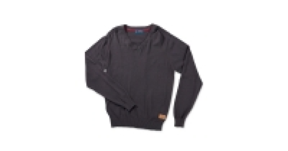 Mens Grey V-Neck Knit