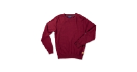Mens Burgundy Crew-Neck