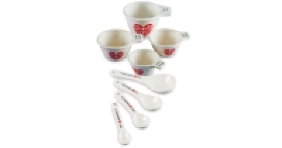 Heart Measuring Cups & Spoons Set