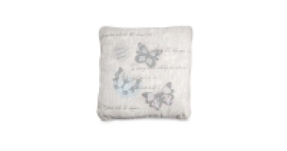 Butterfly-Print Vintage Cushion