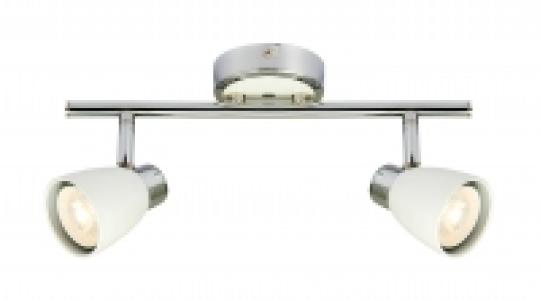 Wickes Major LED 2 Bar Spotlight Matt White & Chrome £24.99