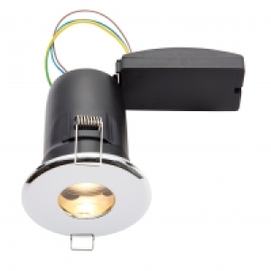 Wickes LED Fire Rated & IP65 Bathroom Downlight Chrome Finis