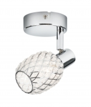 Philips Deltoid Single Spotlight Polished Chrome & Glass
