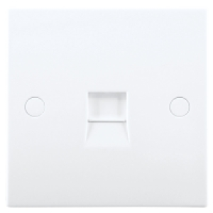 British General 1 Gang Master Telephone Socket White