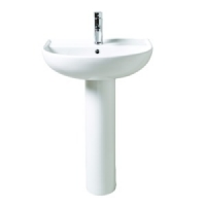 Rimini Round Basin and Full Pedestal 600mm