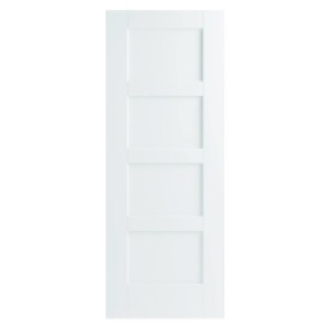 Wickes Barton Internal Moulded Door White Primed 4 Panel 198 &pound;79.99