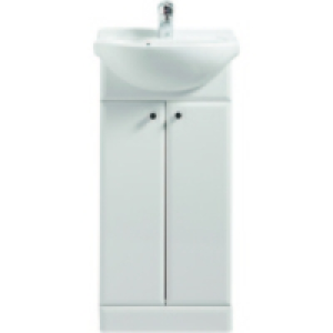 Wickes  White Gloss Vanity Unit & Basin 450mm