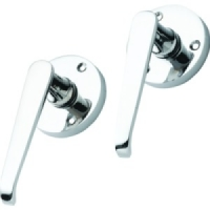 Wickes Copenhagen Round Rose Latch Handle Chrome