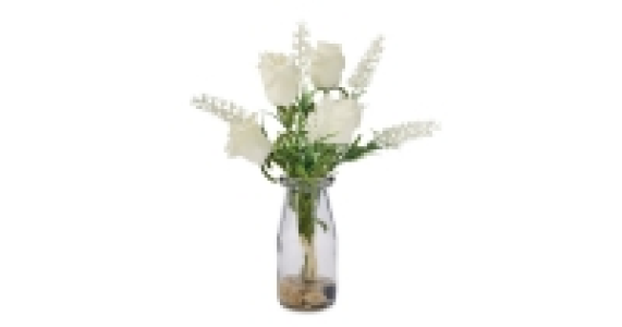 Vintage Bottle - White Rose