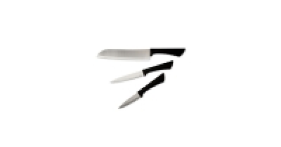 Black Handle & Steel Blade Knife Set