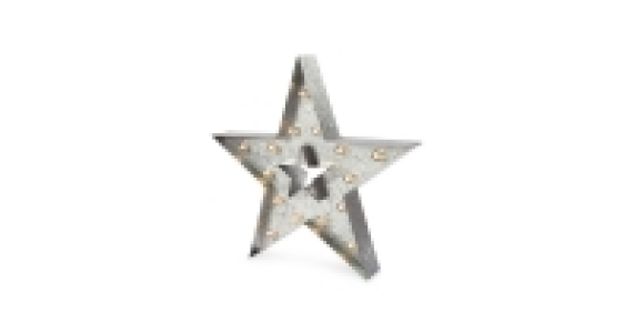 Zinc LED Star Sign &pound;8.99
