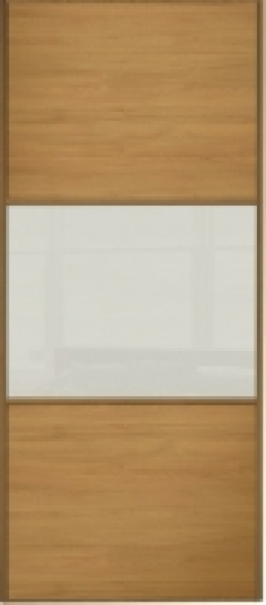 Wickes Sliding Wardrobe Door Wideline Oak Panel & Soft White