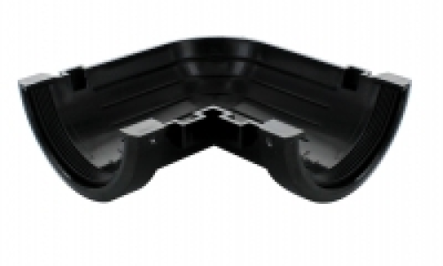 Wickes Black Miniline Gutter 90 Deg Bend