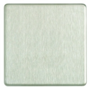 Blanking Plate 1 Gang Brushed Steel Screwless Flat Plate