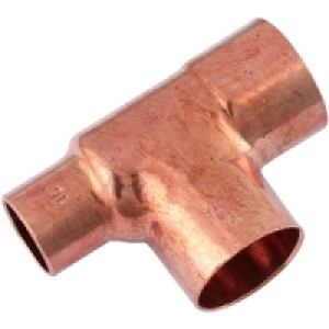 End Feed Reduced Tee 22x15x22mm