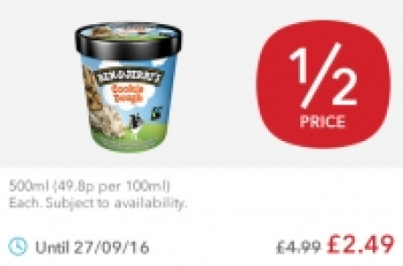 Ben and Jerrys Ice Cream &pound;2.49