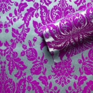 Flock Effect Elizabeth Pink/Silver