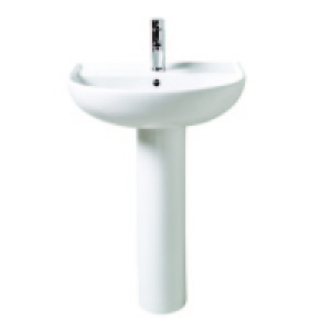 Rimini Round Basin and Full Pedestal 500mm