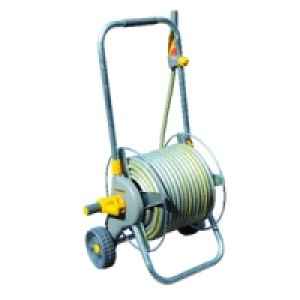 Hozelock 2436 60m Assembled Metal Hose Cart with 30m Hose