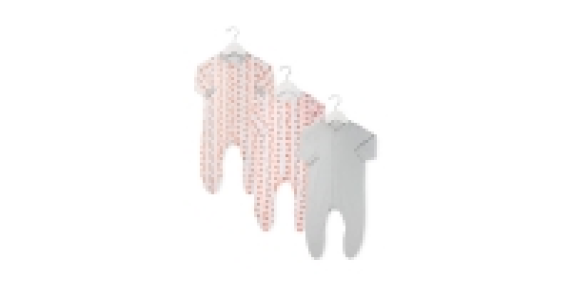 Unisex Babys Fox Sleepsuits 3-Pack