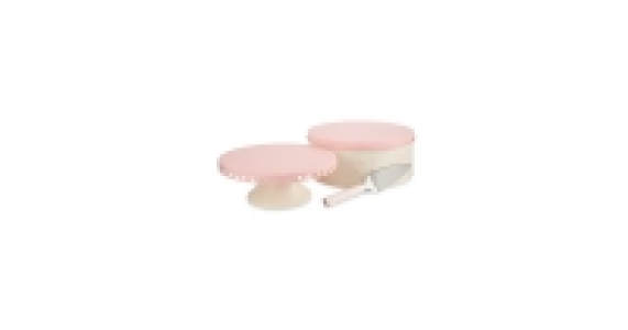 Heart Script Cake Tin & Plate Set