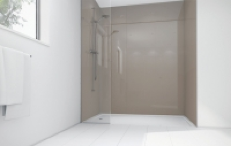 Wickes Coffee Acrylic 900 x 900mm 2 Sided Shower Panel Kit