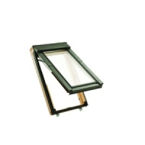 Wickes Roof Window Pine Top Hung Clear Glass 980x550mm