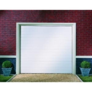 Wickes Linear Sectional Garage Door White 2055x4420mm