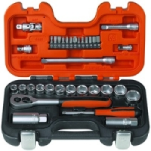 Bahco 34Pce 1/4in & 3/8in Socket Set