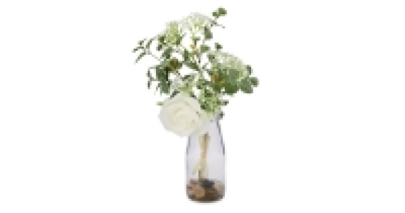 Vintage Bottle - Rose & Wild Flower