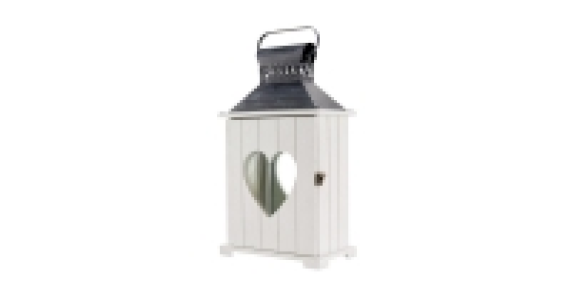 Heart Design Indoor Wooden Lantern