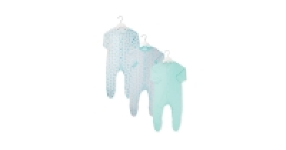 Baby Boys Dino Sleepsuits 3-Pack