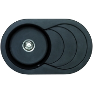 Wickes Asterite Oval Single Bowl Kitchen Sink Black £116.10