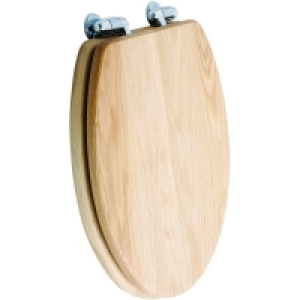 Wickes Solid Oak Soft Close Toilet Seat £24.99