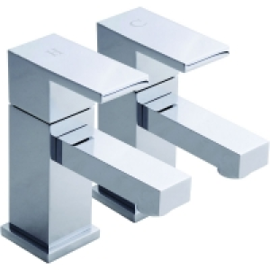 Wickes Kubic Basin Taps Chrome
