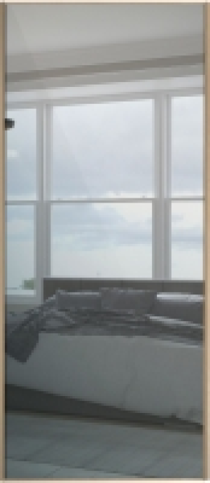 Wickes Sliding Wardrobe Door Maple Frame Mirror 2220 x 914mm