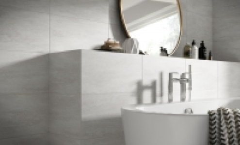 Wickes Brook Grey Glazed Porcelain Tile 300 x 600mm Pack 6