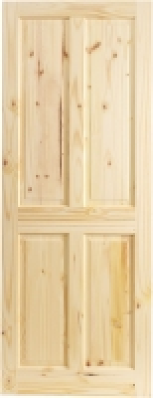 Wickes Chester Internal Softwood Door Knotty Pine 4 Panel 19 £44.99