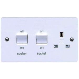 MK 45A Double Pole Cooker Switch & Socket K5060PPK